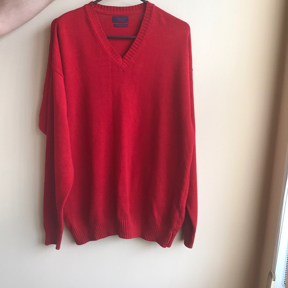 Zara Man Men’s Red cotton sweater Sz XL